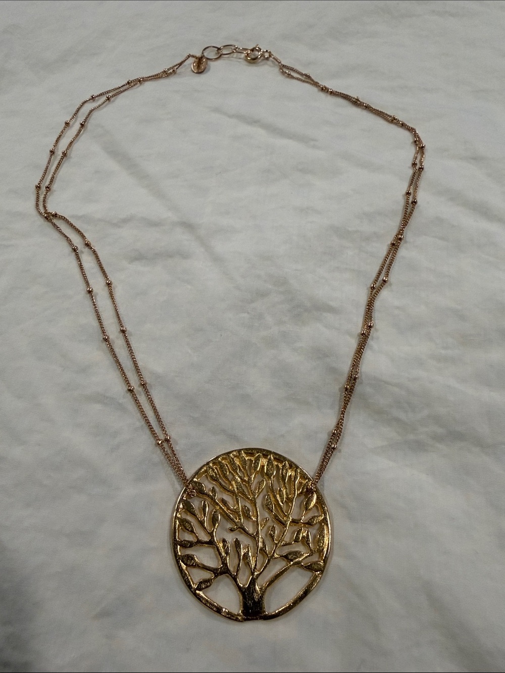 14K GF Tree of Life Layered Pendant Necklace